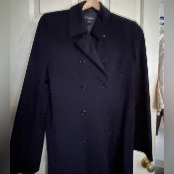 Brooks Brothers Wool Coat Classic Black Timeless SZ 12 - Picture 5 of 8